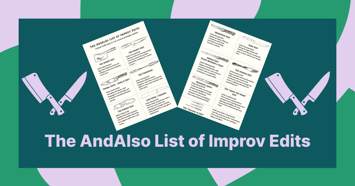 List of Improv Edits: The AndAlso Guide
